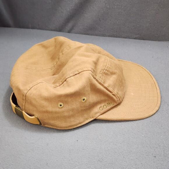 Coal Hat Cap Strap Back Mens One Size Brown 5 Panel Camp Herringbone Edison - Picture 8 of 11